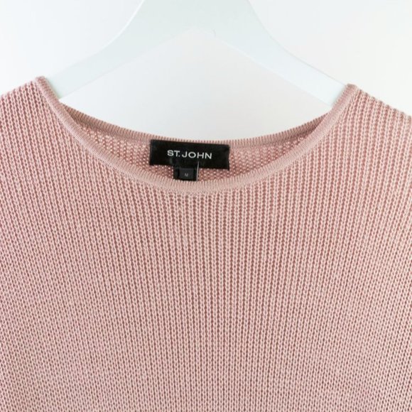 St. John Resort 2013 Blush Wool Peplum Sweater - Picture 5 of 8